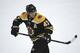 Boston Bruins defenseman Torey Krug during the third period of an NHL preseason hockey game in Boston, Wednesday, Sept. 25, 2019. (AP Photo/Charles Krupa)