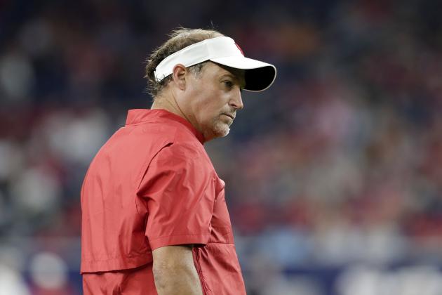 Houston Cougars head coach Dana Holgorsen during the second half of an NCAA college football game against Washington State Friday, Sept. 13, 2019, in Houston. (AP Photo/Michael Wyke)