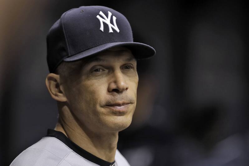 New York Yankees manager Joe Girardi during the first inning of a baseball game against the Tampa Bay Rays Wednesday, Sept. 21, 2016, in St. Petersburg, Fla. (AP Photo/Chris O'Meara)