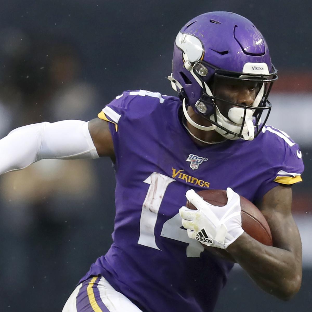 Minnesota Vikings wide receiver Stefon Diggs reacts after scoring