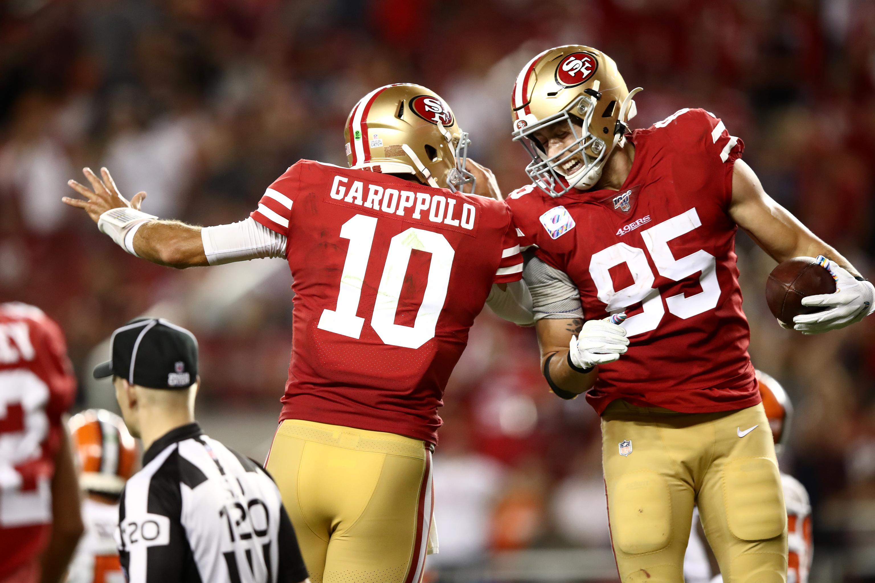 Jimmy Garoppolo, 49ers stay undefeated, dominate Baker Mayfield