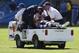 CARSON, CALIFORNIA - OCTOBER 06: DeVante Bausby #41 of the Denver Broncos is taken off the field after sustaining an injury during the first half of a game against the Los Angeles Chargers at Dignity Health Sports Park on October 06, 2019 in Carson, California. (Photo by Sean M. Haffey/Getty Images)