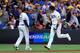 ST PETERSBURG, FLORIDA - OCTOBER 08: Willy Adames #1 of the Tampa Bay Rays celebrates after he hits a home run against the Houston Astros during the fourth inning in game four of the American League Division Series at Tropicana Field on October 08, 2019 in St Petersburg, Florida. (Photo by Mike Ehrmann/Getty Images)