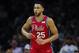 Philadelphia 76ers' Ben Simmons in action during an NBA preseason basketball game against the Guangzhou Loong-Lions Tuesday, Oct. 8, 2019, in Philadelphia. (AP Photo/Matt Rourke)