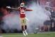 San Francisco 49ers cornerback Richard Sherman (25) is introduced before an NFL football game against the Cleveland Browns in Santa Clara, Calif., Monday, Oct. 7, 2019. (AP Photo/Ben Margot)