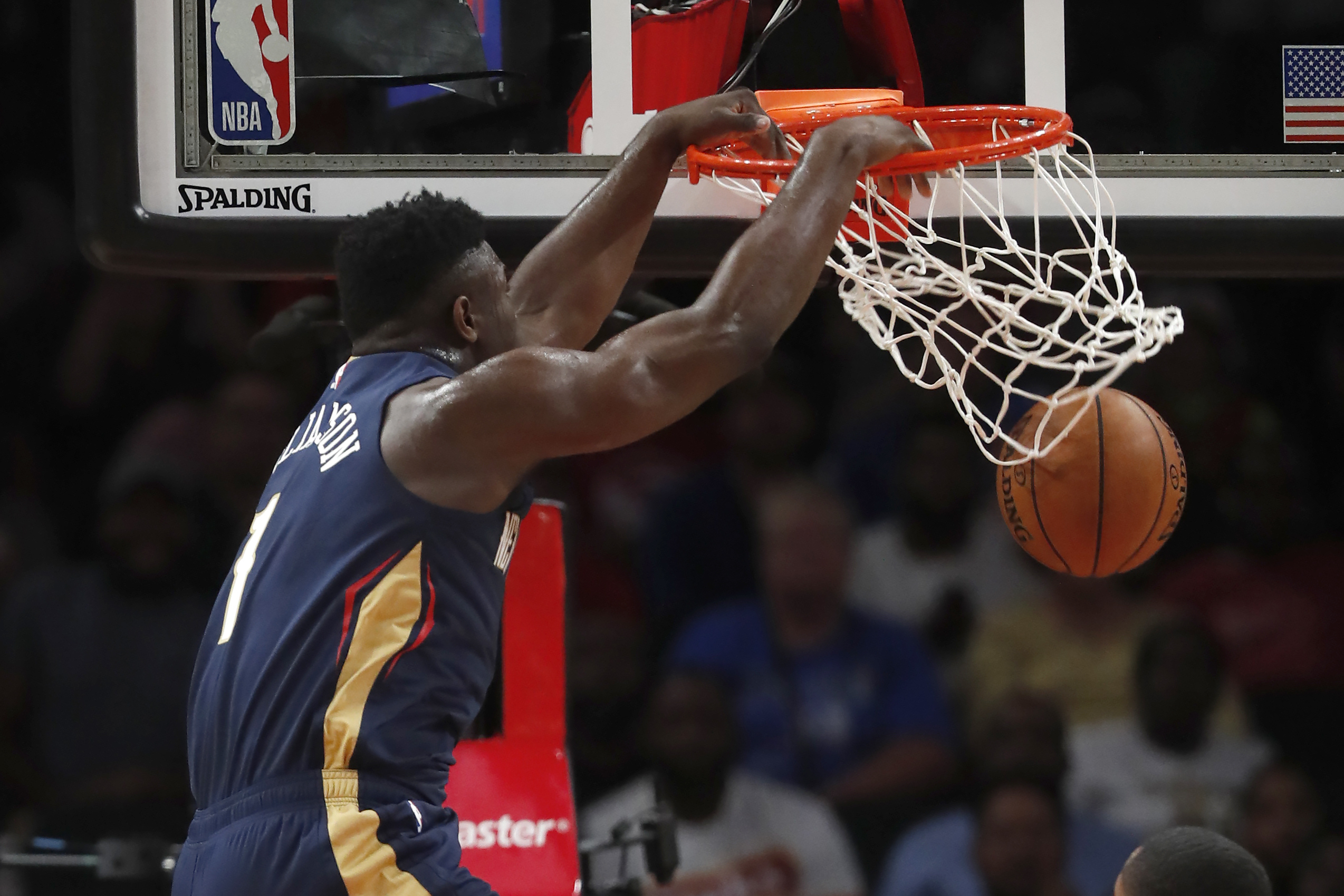 Image result for zion williamson pelicans dunk