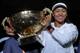 BEIJING, CHINA - OCTOBER 06: Naomi Osaka of Japan poses with the trophy during the medal ceremony after the Women's singles final match against Ashleigh Barty of Australia on day 9 of the 2019 China Open at the China National Tennis Center on October 06, 2019 in Beijing, China. (Photo by Lintao Zhang/Getty Images)