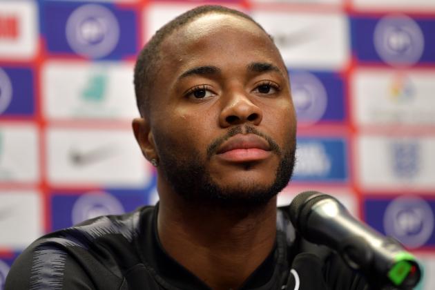 PRAGUE, CZECH REPUBLIC - OCTOBER 10: Raheem Sterling of England speaks during an England Press Conference at Sinobo Stadium ahead of the UEFA Euro 2020 qualifier between Czech Republic and England at Eden Arena on October 10, 2019 in Prague, Czech Republic. (Photo by Justin Setterfield/Getty Images)