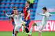 Norway's midfielder Stefan Johansen (C) vies for the ball with Spain's midfielder Saul Niguez (L) and Spain's midfielder Dani Ceballos during the Euro 2020 qualifying football match Norway v Spain in Oslo, Norway on October 12, 2019. (Photo by Stian Lysberg Solum / NTB Scanpix / AFP) / Norway OUT (Photo by STIAN LYSBERG SOLUM/NTB Scanpix/AFP via Getty Images)