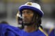Los Angeles Rams running back Todd Gurley looks on from the sideline during the first half of an NFL preseason football game against the Los Angeles Rams Saturday, Aug. 24, 2019, in Los Angeles. (AP Photo/Mark J. Terrill)