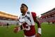 TUSCALOOSA, ALABAMA - SEPTEMBER 28: Tua Tagovailoa #13 of the Alabama Crimson Tide runs off the field after their 59-31 win over the Mississippi Rebels at Bryant-Denny Stadium on September 28, 2019 in Tuscaloosa, Alabama. (Photo by Kevin C. Cox/Getty Images)