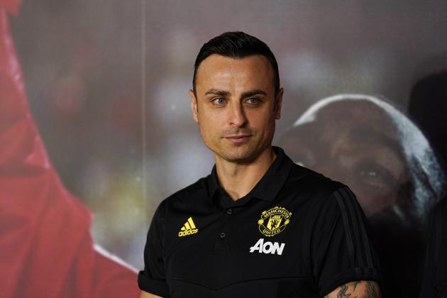 BEIJING, CHINA - JULY 03:  Manchester United Club legends Dimitar Berbatov attends a press conference during Manchester United Creates New Online & Offline Experiences To Engage Fans In China on July 3, 2019 in Beijing, China. (Photo by Fred Lee/Getty Images)