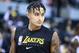 SHENZHEN, CHINA - OCTOBER 12: #0 Kyle Kuzma of the Los Angeles Lakers looks on before the match against the Brooklyn Nets during a preseason game as part of 2019 NBA Global Games China at Shenzhen Universiade Center on October 12, 2019 in Shenzhen, Guangdong, China. (Photo by Zhong Zhi/Getty Images)