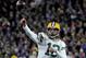 GREEN BAY, WISCONSIN - OCTOBER 14: Aaron Rodgers #12 of the Green Bay Packers throws a pass in the second quarter against the Detroit Lions at Lambeau Field on October 14, 2019 in Green Bay, Wisconsin. (Photo by Dylan Buell/Getty Images)