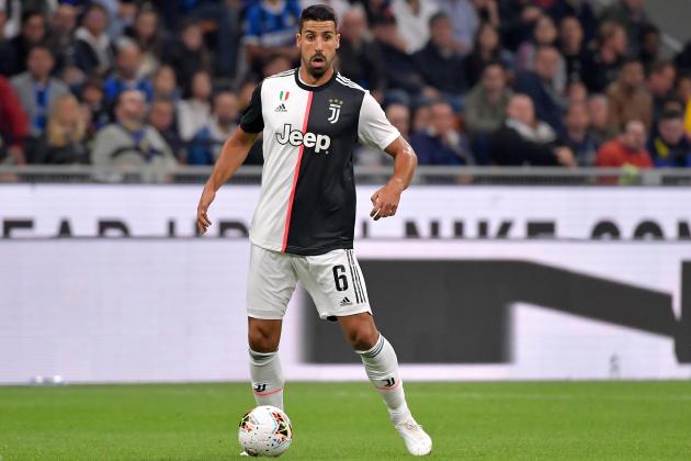 MILAN, ITALY - OCTOBER 6: Sami Khedira of Juventus  during the Italian Serie A   match between Internazionale v Juventus at the San Siro on October 6, 2019 in Milan Italy (Photo by Mattia Ozbot/Soccrates/Getty Images)