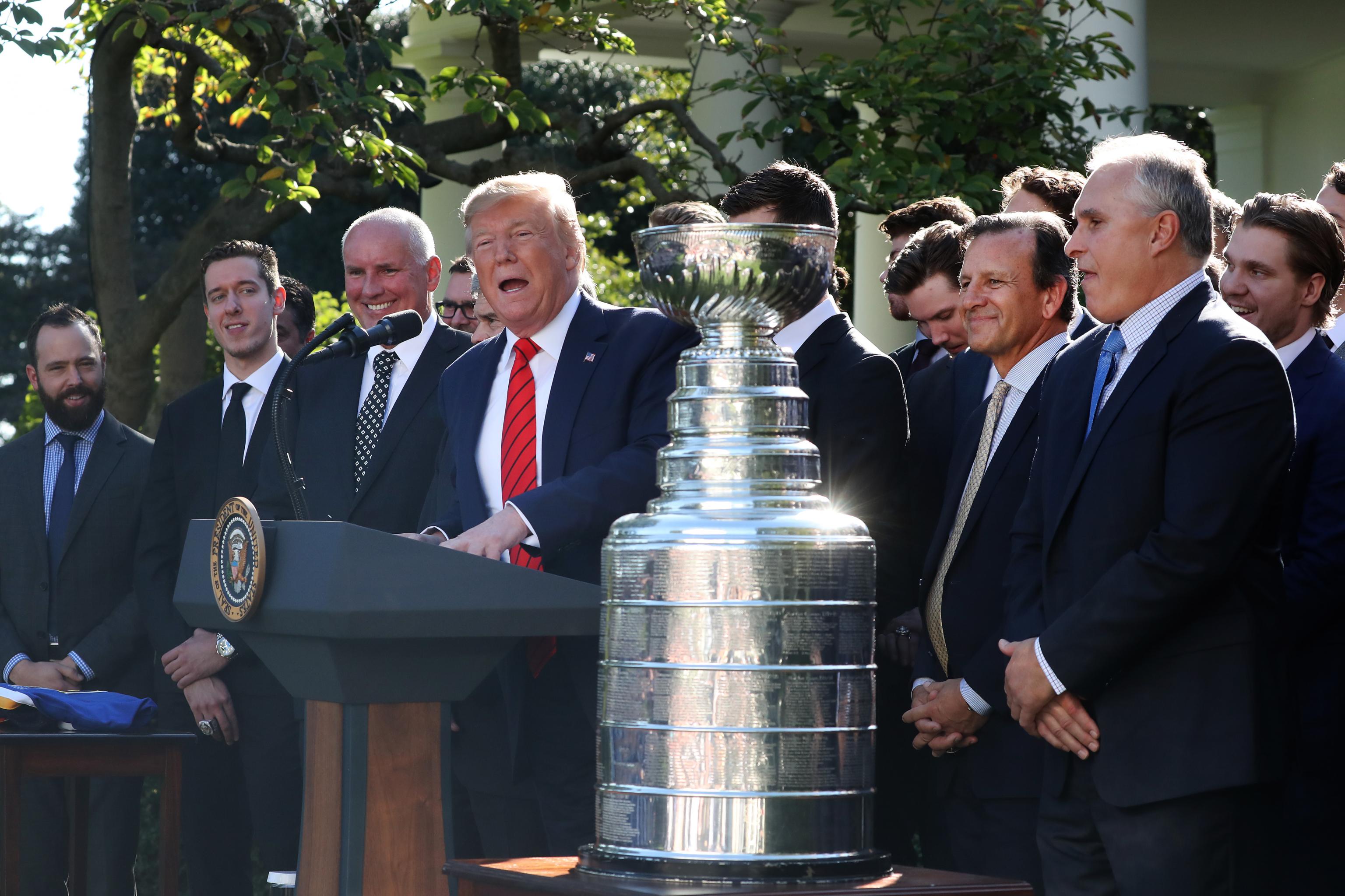 Donald Trump Greets The Blues at the White House, Immediately Ruins  Gloria, St. Louis