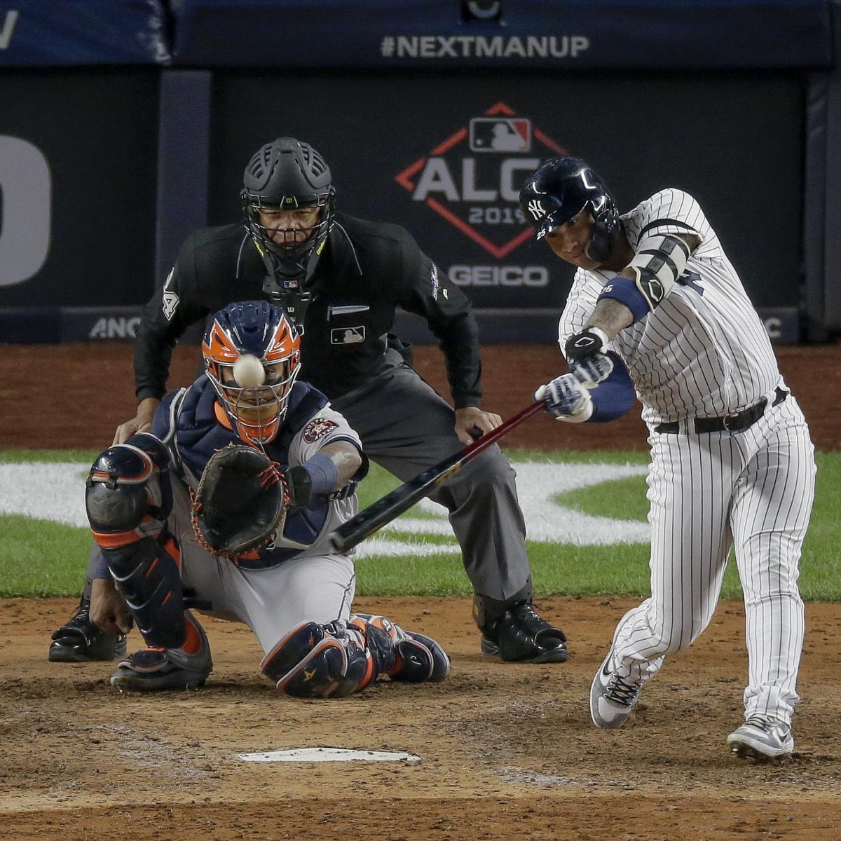 Yankees vs. Astros ALCS Game 4 Postponed Due to Weather; Will Be Played