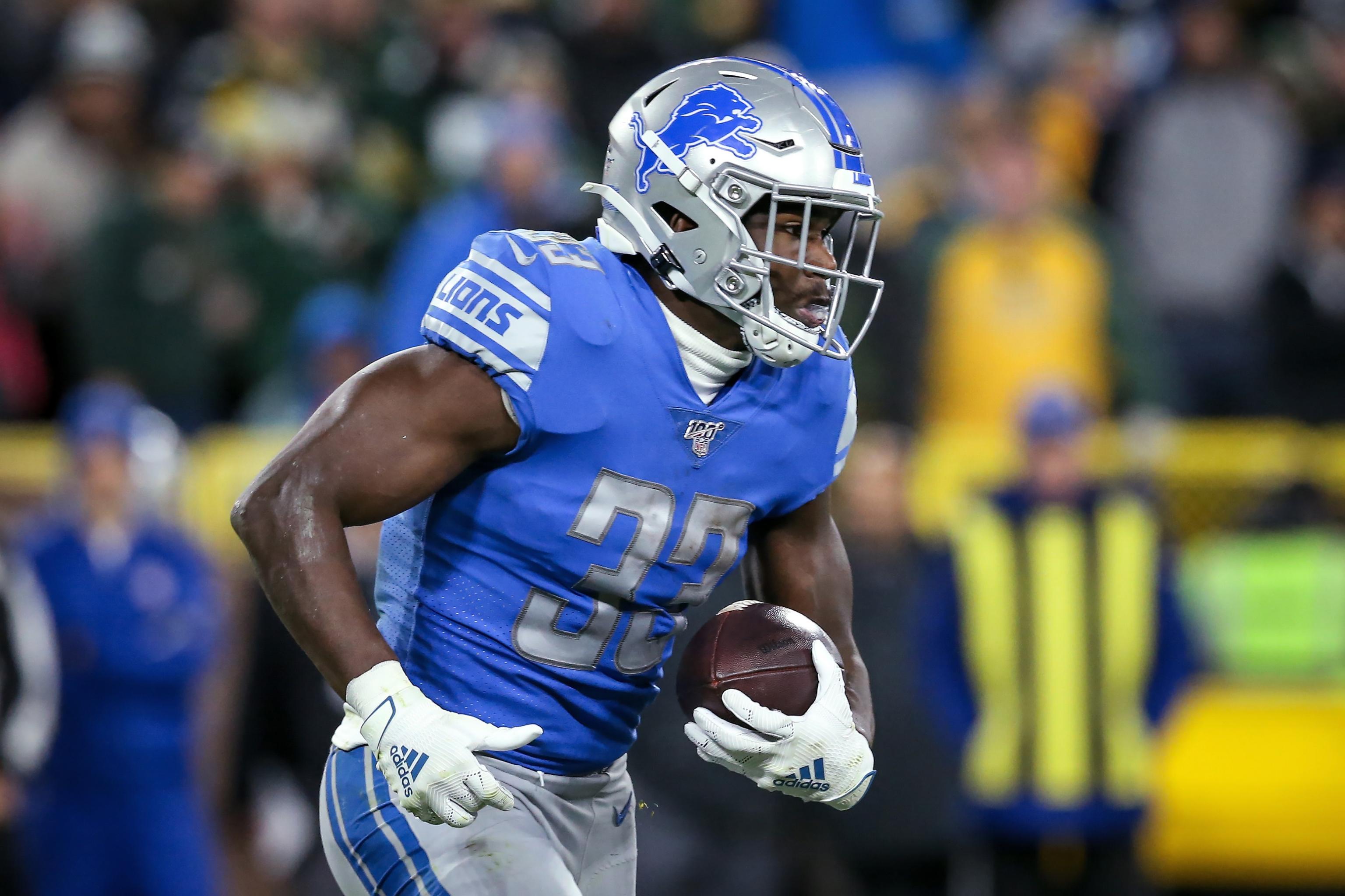 Lions' Kerryon Johnson Placed on IR After Undergoing Surgery on