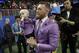 THIS CORRECTS FROM CONNER TO CONOR: UFC Champion Conor McGregor enters the field, before the NFL Super Bowl 53 football game between the Los Angeles Rams and the New England Patriots Sunday, Feb. 3, 2019, in Atlanta. (AP Photo/Lynne Sladky)