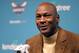 CHARLOTTE, NC- FEBRUARY 12: Owner of the Charlotte Hornets, Michael Jordan, hosts a press conference for media before NBA All-Star Weekend at the Spectrum Center in Charlotte, North Carolina on February 12, 2019. NOTE TO USER: User expressly acknowledges and agrees that, by downloading and or using this photograph, User is consenting to the terms and conditions of the Getty Images License Agreement. Mandatory Copyright Notice: Copyright 2019 NBAE (Photo by Kent Smith/NBAE via Getty Images)