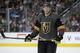 Vegas Golden Knights left wing Valentin Zykov (7) plays against the Nashville Predators in an NHL hockey game Tuesday, Oct. 15, 2019, in Las Vegas. (AP Photo/John Locher)