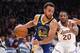 LOS ANGELES, CA - OCTOBER 14: Stephen Curry #30 of the Golden State Warriors handles the ball against the Los Angeles Lakers during a pre-season game on October 14, 2019 at STAPLES Center in Los Angeles, California. NOTE TO USER: User expressly acknowledges and agrees that, by downloading and/or using this Photograph, user is consenting to the terms and conditions of the Getty Images License Agreement. Mandatory Copyright Notice: Copyright 2019 NBAE (Photo by Adam Pantozzi/NBAE via Getty Images)