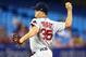 TORONTO, ON - JULY 03: Steven Wright #35 of the Boston Red Sox delivers a pitch in the eighth inning during a MLB game against the Toronto Blue Jays at Rogers Centre on July 03, 2019 in Toronto, Canada. (Photo by Vaughn Ridley/Getty Images)