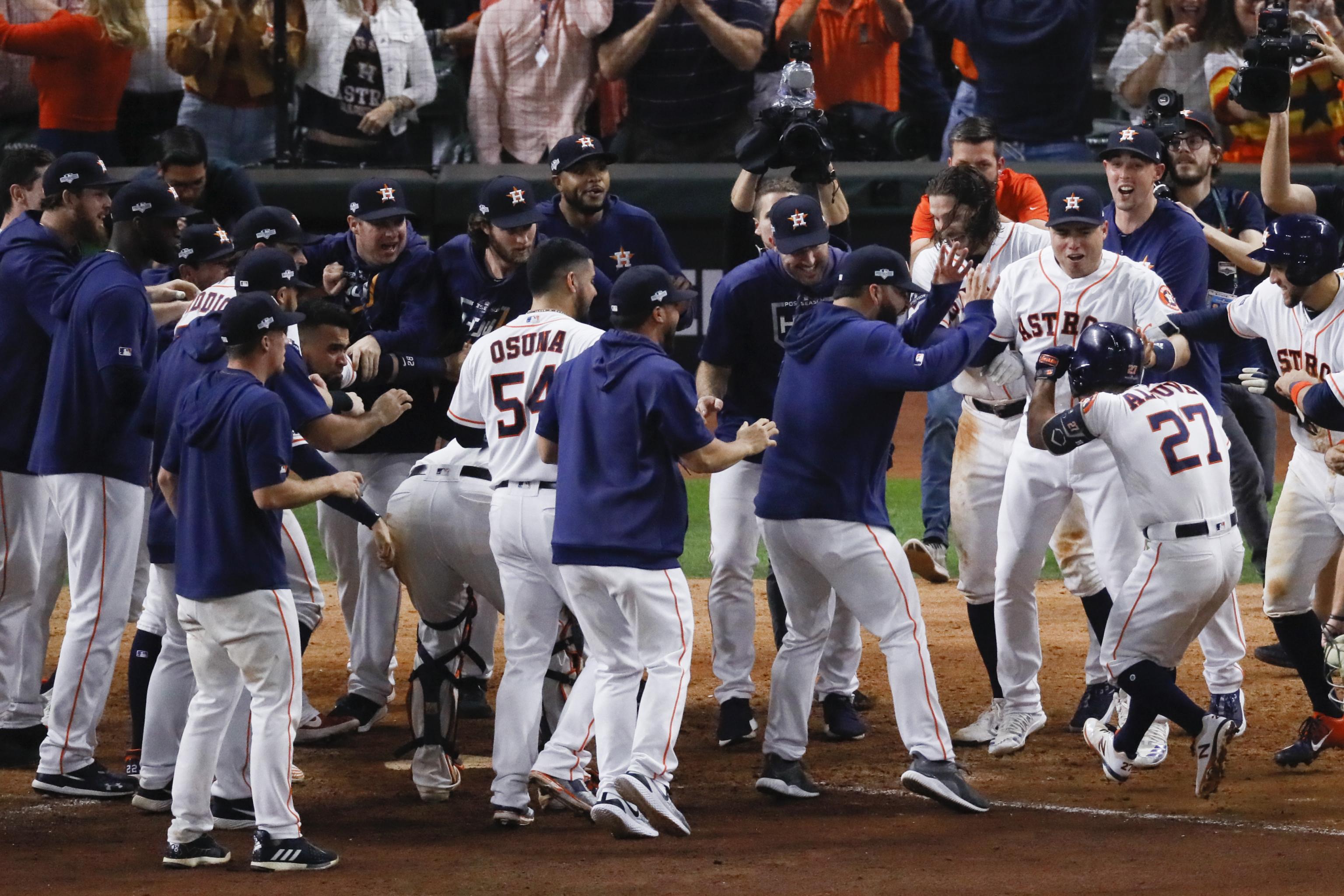 George Springer on his tying home run and the job of the Astros bullpen in  Game 2 win of ALCS