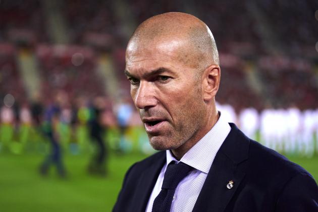 MALLORCA, SPAIN - OCTOBER 19: Zinedine Zidane, Manager of Real Madrid CF looks on priot to the Liga match between RCD Mallorca and Real Madrid CF at Iberostar Estadi on October 19, 2019 in Mallorca, Spain. (Photo by Quality Sport Images/Getty Images)