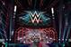 LAS VEGAS, NEVADA - OCTOBER 11: WWE logos are shown on screens before a WWE news conference at T-Mobile Arena on October 11, 2019 in Las Vegas, Nevada. It was announced that WWE wrestler Braun Strowman will face heavyweight boxer Tyson Fury and WWE champion Brock Lesnar will take on former UFC heavyweight champion Cain Velasquez at the WWE's Crown Jewel event at Fahd International Stadium in Riyadh, Saudi Arabia on October 31. (Photo by Ethan Miller/Getty Images)