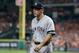 HOUSTON, TX - OCTOBER 21: Joe Girardi #28 of the New York Yankees walks back to the dugout against the Houston Astros during the second inning in Game Seven of the American League Championship Series at Minute Maid Park on October 21, 2017 in Houston, Texas. (Photo by Elsa/Getty Images)