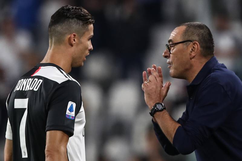 Image result for sarri and ronaldo