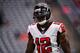 HOUSTON, TEXAS - OCTOBER 06: Mohamed Sanu #12 of the Atlanta Falcons warms up prior to the game against the Houston Texans at NRG Stadium on October 06, 2019 in Houston, Texas. (Photo by Mark Brown/Getty Images)
