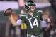 New York Jets quarterback Sam Darnold (14) during the second half of an NFL football game against the New England Patriots Monday, Oct. 21, 2019, in East Rutherford, N.J. (AP Photo/Bill Kostroun)