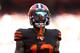 CLEVELAND, OH - OCTOBER 13: Odell Beckham Jr. #13 of the Cleveland Browns lines up for a play during the game against the Seattle Seahawks at FirstEnergy Stadium on October 13, 2019 in Cleveland, Ohio. Seattle defeated Cleveland 32-28. (Photo by Kirk Irwin/Getty Images)