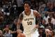 SAN ANTONIO, TX - OCTOBER 13: DeMar DeRozan #10 of the San Antonio Spurs handles the ball against the New Orleans Pelicans during a pre-season game on October 13, 2019 at the AT&T Center in San Antonio, Texas. NOTE TO USER: User expressly acknowledges and agrees that, by downloading and or using this photograph, user is consenting to the terms and conditions of the Getty Images License Agreement. Mandatory Copyright Notice: Copyright 2019 NBAE (Photos by Joe Murphy/NBAE via Getty Images)
