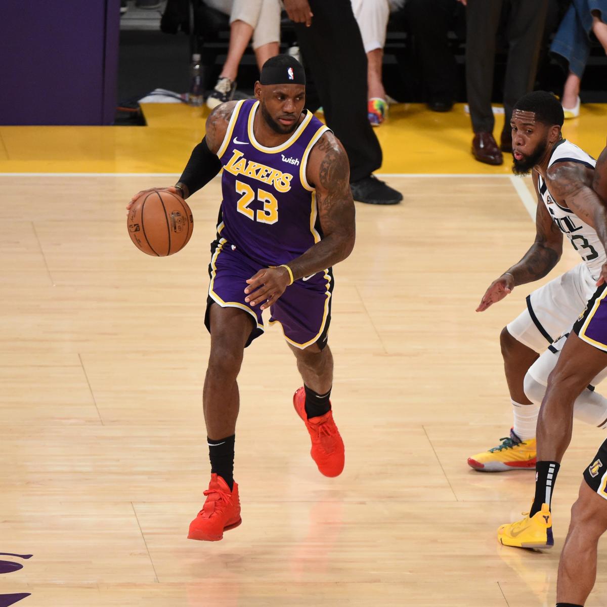 Lebron James Anthony Davis Combine For 53 As Lakers Cruise Past Jazz Bleacher Report Latest News Videos And Highlights