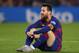 BARCELONA, SPAIN - OCTOBER 29: Lionel Messi of FC Barcelona reacts during the Liga match between FC Barcelona and Real Valladolid CF at Camp Nou on October 29, 2019 in Barcelona, Spain. (Photo by Alex Caparros/Getty Images)