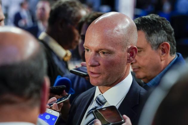 NEW YORK, NY - OCTOBER 10: Seton Hall head coach Kevin Willard during the Big East Conference basketball media day at Madison Square Garden on October 10, 2019, in New York City. (Photo by Porter BInks/Getty Images).