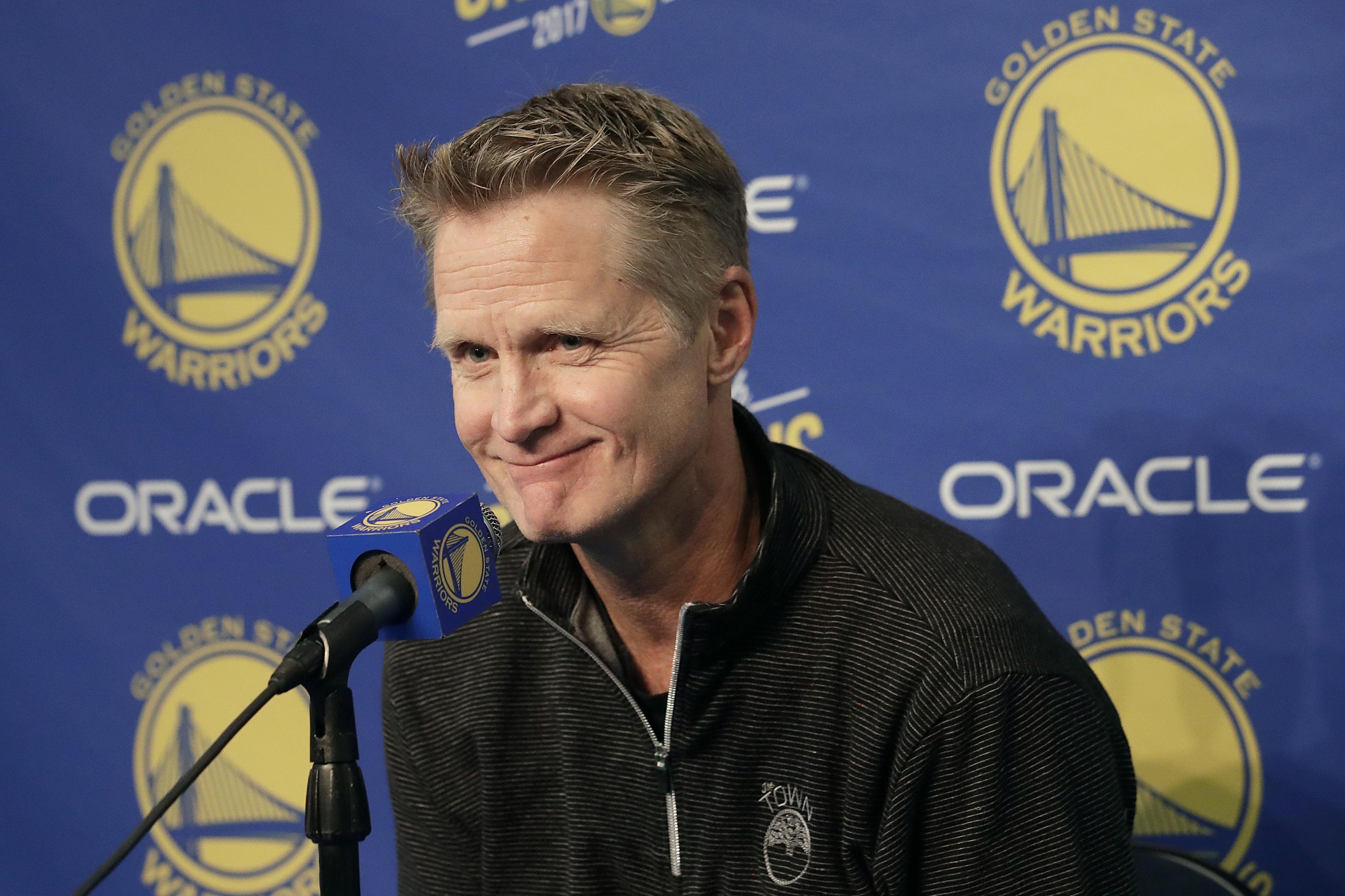 Warriors' Steve Kerr Talks About Friendly Wager Made with Staff on Pelicans  Game | Bleacher Report | Latest News, Videos and Highlights