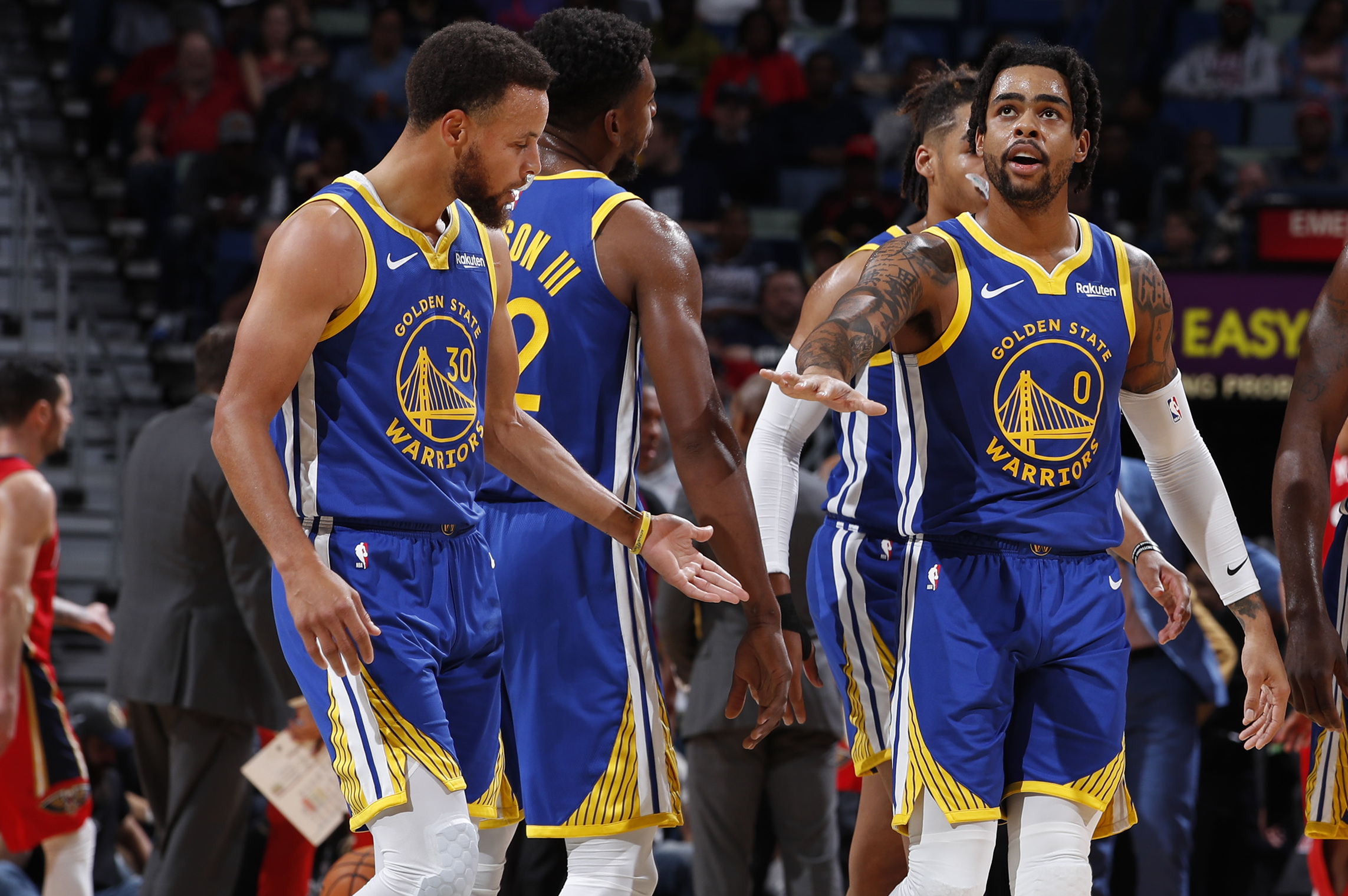 Warriors' D'Angelo Russell soaking up knowledge from Steph Curry