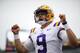 BATON ROUGE, LOUISIANA - OCTOBER 26: Quarterback Joe Burrow #9 of the LSU Tigers in action against the Auburn Tigers at Tiger Stadium on October 26, 2019 in Baton Rouge, Louisiana. (Photo by Chris Graythen/Getty Images)