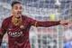 AS Roma's English defender Chris Smalling gestures during the UEFA Europa League Group J football match AS Roma vs Borussia Moenchengladbach on October 24, 2019 at the Olympic stadium in Rome. (Photo by Filippo MONTEFORTE / AFP) (Photo by FILIPPO MONTEFORTE/AFP via Getty Images)