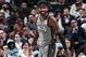 BROOKLYN, NY - NOVEMBER 4: Kyrie Irving #11 of the Brooklyn Nets looks on during the game against the New Orleans Pelicans on November 4, 2019 at Barclays Center in Brooklyn, New York. NOTE TO USER: User expressly acknowledges and agrees that, by downloading and or using this Photograph, user is consenting to the terms and conditions of the Getty Images License Agreement. Mandatory Copyright Notice: Copyright 2019 NBAE (Photo by Nathaniel S. Butler/NBAE via Getty Images)