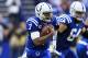 INDIANAPOLIS, INDIANA - OCTOBER 27: Jacoby Brissett #7 of the Indianapolis Colts runs with the ball against the Denver Broncos at Lucas Oil Stadium on October 27, 2019 in Indianapolis, Indiana. (Photo by Andy Lyons/Getty Images)