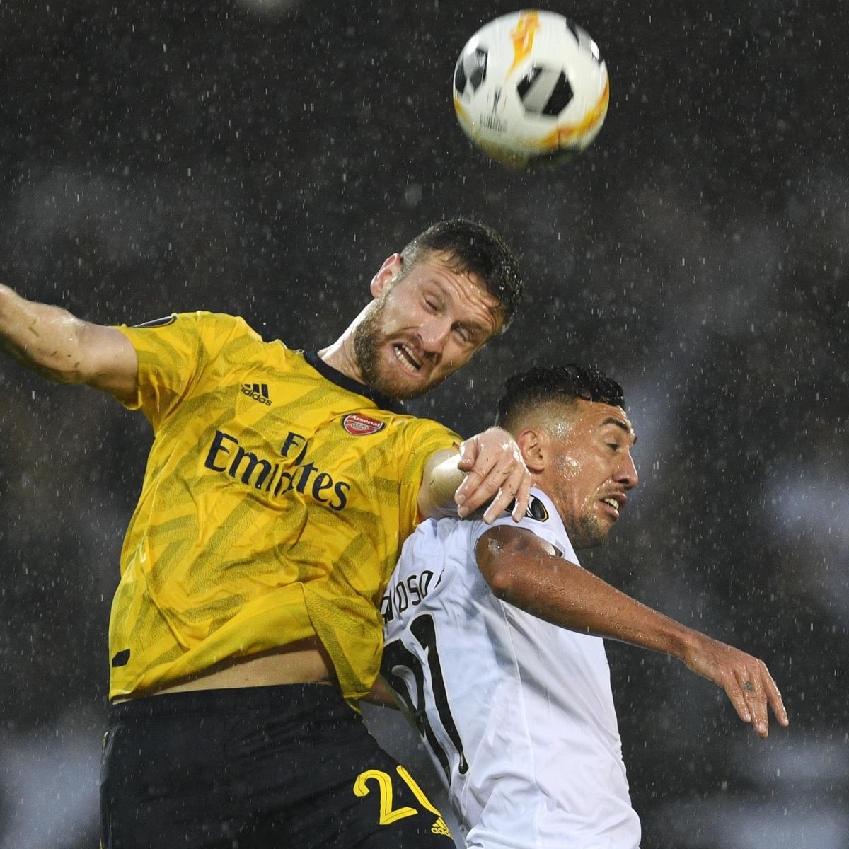 Shkodran Mustafi, Arsenal Held to 1-1 Europa League Draw ...
