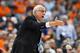 SYRACUSE, NY - NOVEMBER 06: Head coach Jim Boeheim of the Syracuse Orange reacts to a play against the Virginia Cavaliers during the first half at the Carrier Dome on November 6, 2019 in Syracuse, New York. (Photo by Rich Barnes/Getty Images)