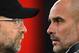FILE PHOTO (EDITORS NOTE: COMPOSITE OF IMAGES - Image numbers 1140640499,1141519827 - GRADIENT ADDED) In this composite image a comparison has been made between Jurgen Klopp, Manager of Liverpool (L) and Josep Guardiola, Manager of Manchester City. Liverpool FC and Manchester City meet in a Premier League match on November 10, 2019 at Anfield in Liverpool. ***LEFT IMAGE*** SOUTHAMPTON, ENGLAND - APRIL 05: Jurgen Klopp, Manager of Liverpool looks on prior to the Premier League match between Southampton FC and Liverpool FC at St Mary's Stadium on April 05, 2019 in Southampton, United Kingdom. (Photo by Mike Hewitt/Getty Images) ***RIGHT IMAGE*** LONDON, ENGLAND - APRIL 09: Josep Guardiola, Manager of Manchester City looks on prior to the UEFA Champions League Quarter Final first leg match between Tottenham Hotspur and Manchester City at Tottenham Hotspur Stadium on April 09, 2019 in London, England. (Photo by Dan Mullan/Getty Images)