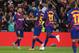 Barcelona's Argentine forward Lionel Messi (L) celebrates after scoring during the Spanish league football match between FC Barcelona and RC Celta de Vigo at the Camp Nou stadium in Barcelona on November 9, 2019. (Photo by Josep LAGO / AFP) (Photo by JOSEP LAGO/AFP via Getty Images)