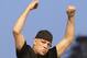 Nate Diaz is seen at a news conference for the UFC 244 mixed martial arts event, Thursday, Sept. 19, 2019, in New York. Jorge Masvidal is scheduled to fight Diaz Saturday, November 2 at Madison Square Garden. (AP Photo/Gregory Payan)